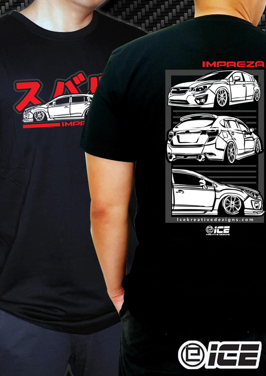 Subaru Impreza JDM shirt Front and Back print
