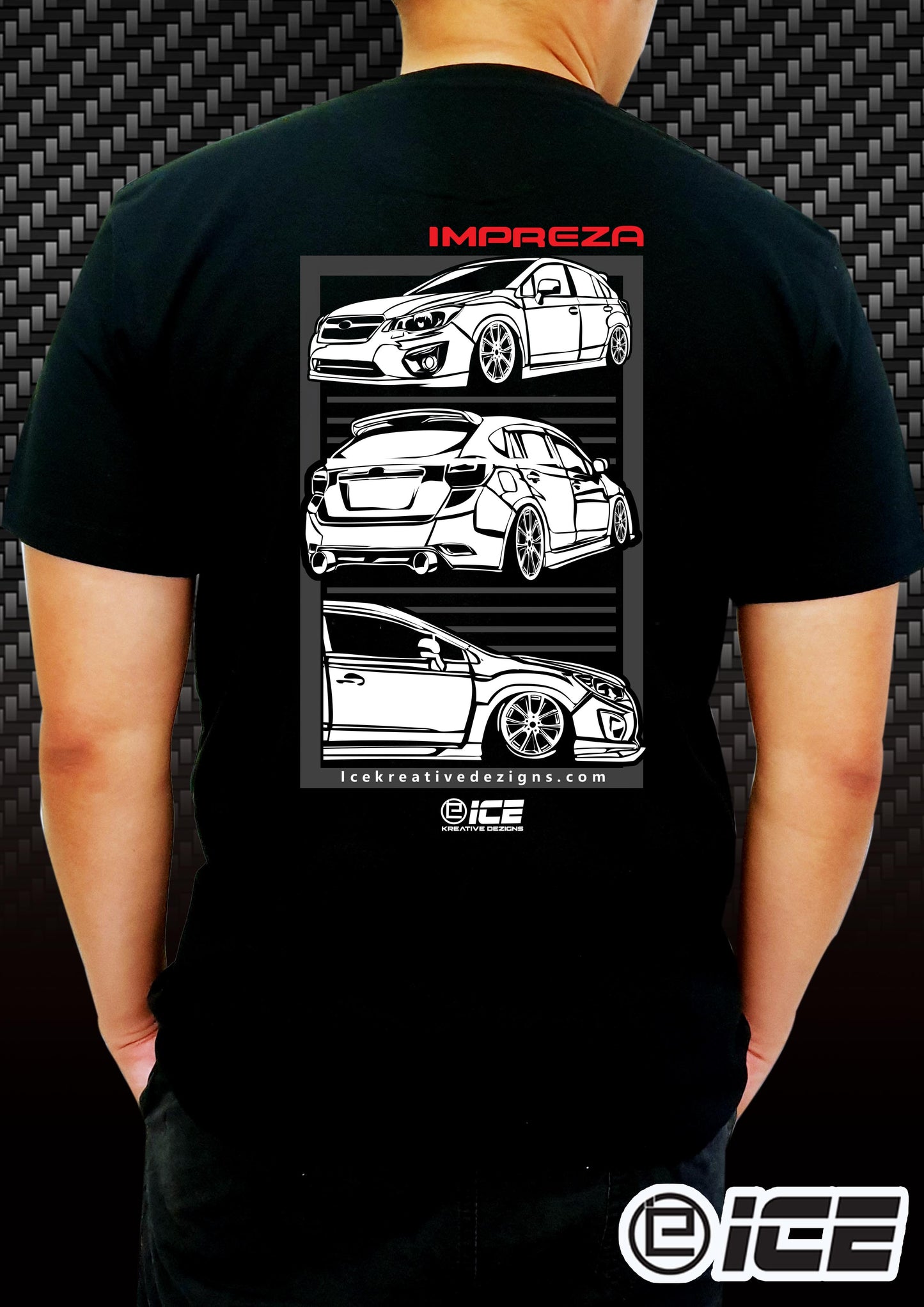 Subaru Impreza JDM shirt Front and Back print
