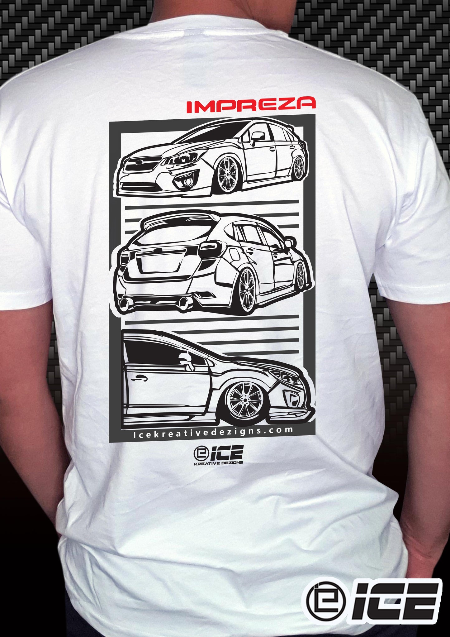 Subaru Impreza JDM shirt Front and Back print