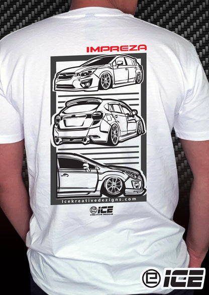 Subaru Impreza JDM shirt Front and Back print
