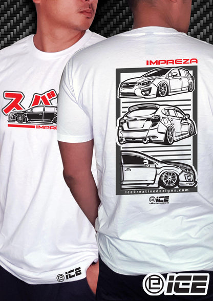 Subaru Impreza JDM shirt Front and Back print